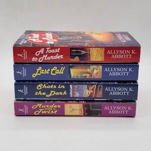 Allyson K. Abbott Mack's Bar Mystery 4 Book Lot Paperback Cozy Mystery Excellent